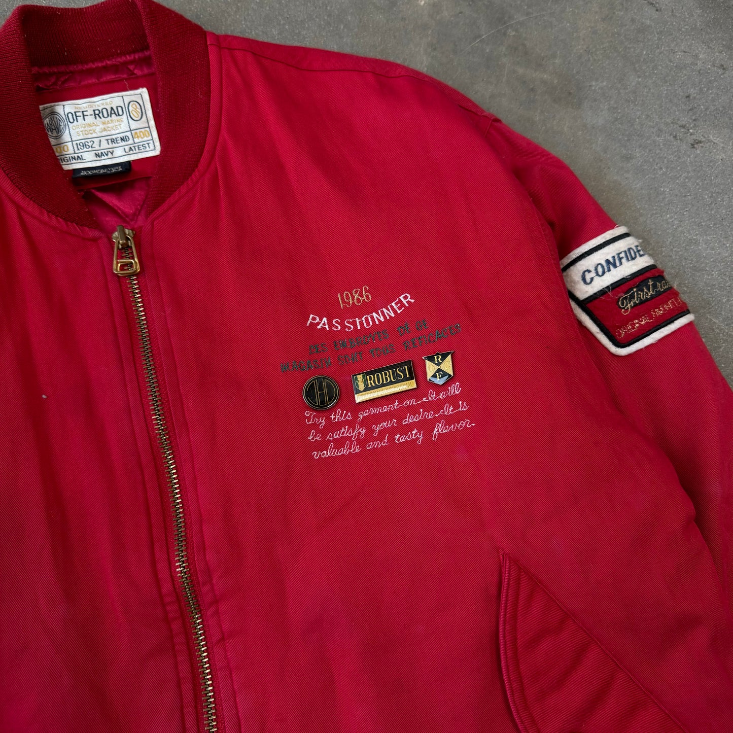 Vintage 1986 Racing Bomber Jacket [L/XL]