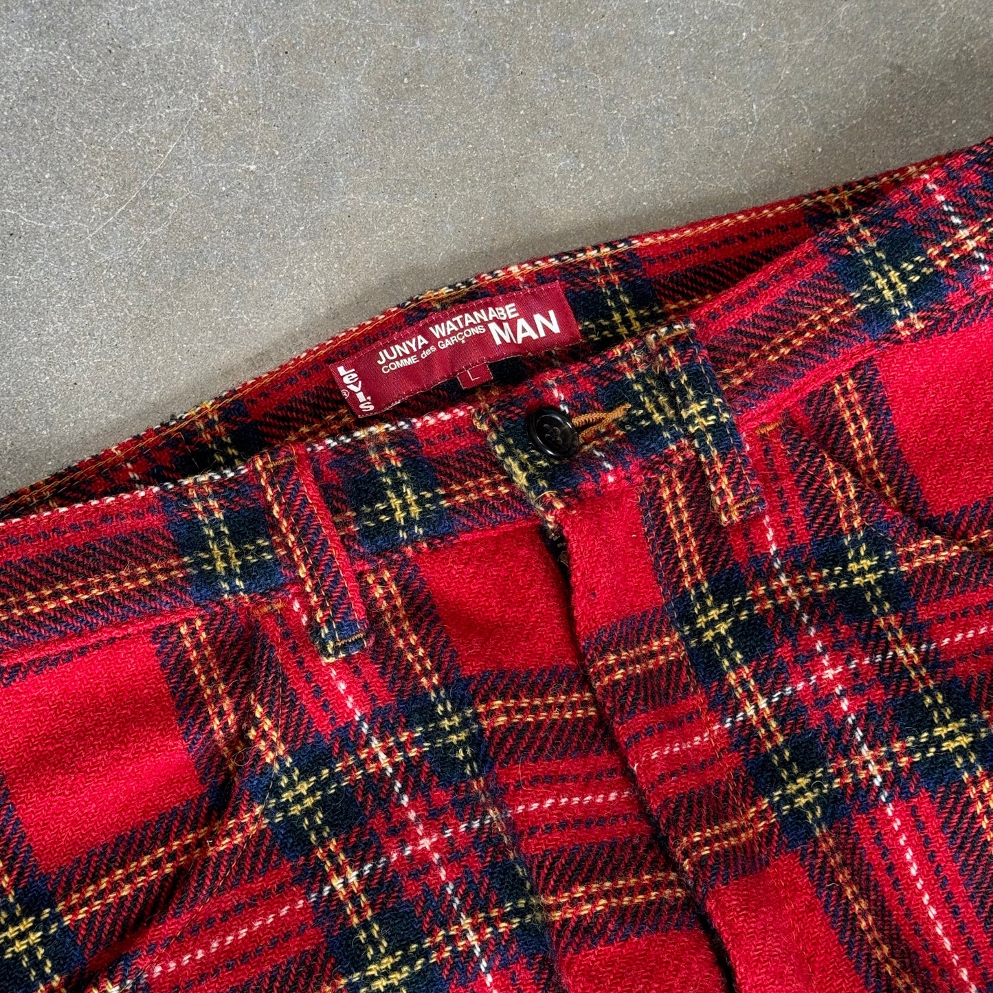 Levis x Comme Des Garcons x Junya Watanabe Man AD2012 Plaid Bottoms [33]