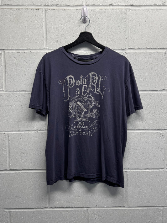 2000s Distressed Polo T-Shirt [M]