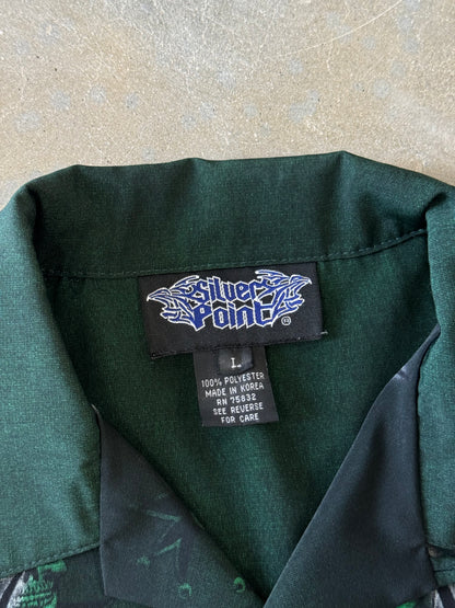 Vintage Y2K Skull AOP Button-Up Shirt [M]