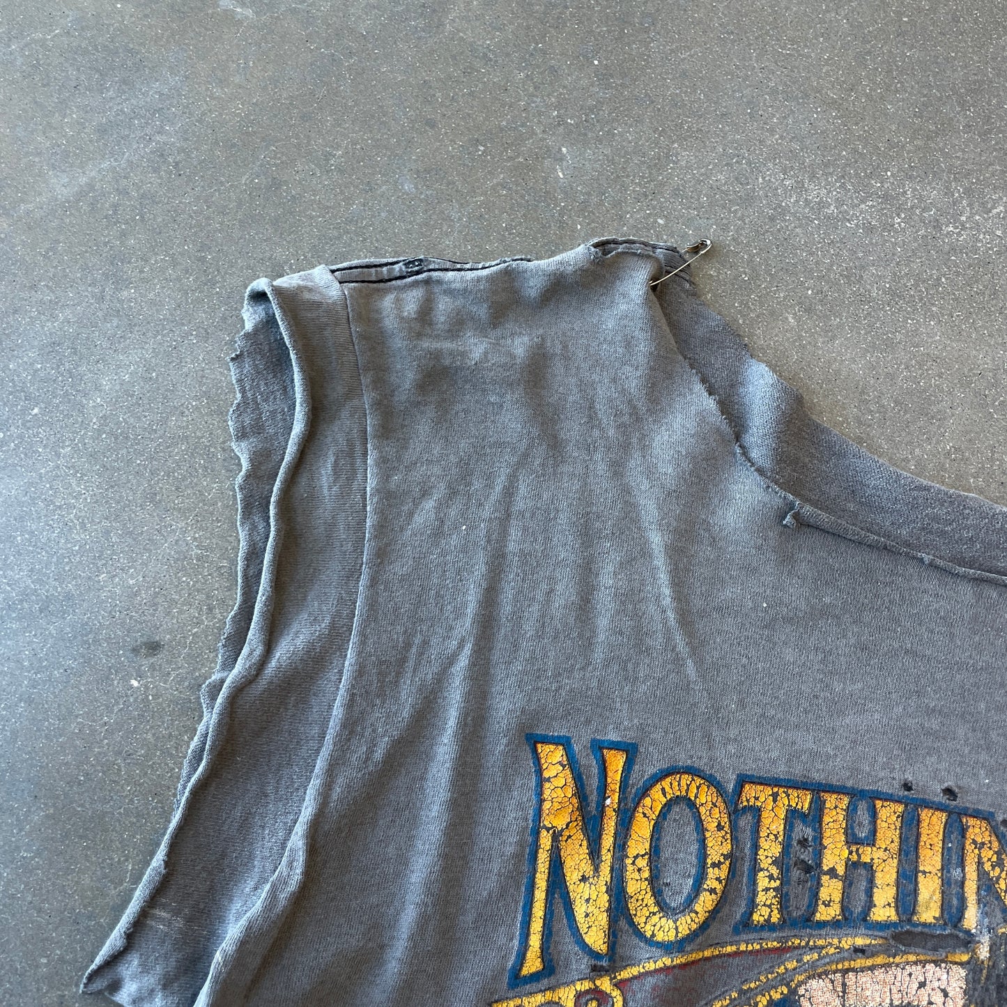 1993 Distressed Nothing Butt American Bike Rally Cut-Off Shirt [L]