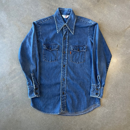 1970s Levis Orange Tab Button-Up Shirt [S]