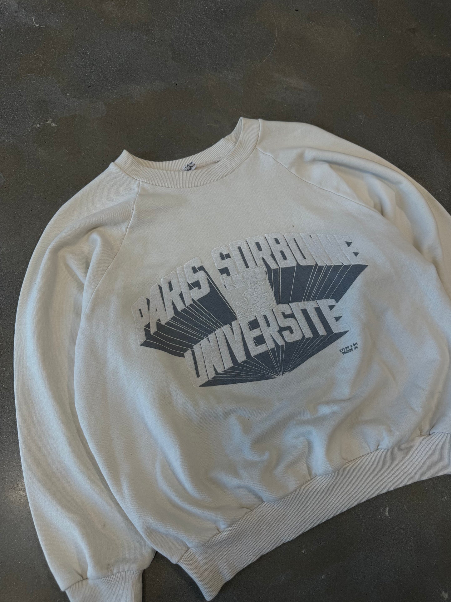 Vintage 1980s Paris Sorbonne Universite Crewneck [S/M]