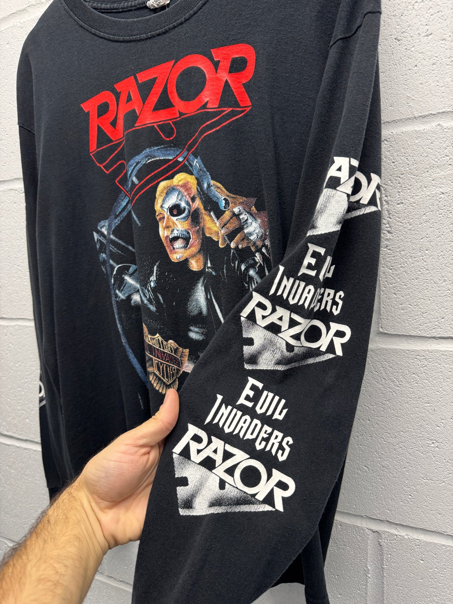 2000s Razor Thrash Metal Longsleeve T-Shirt [L]