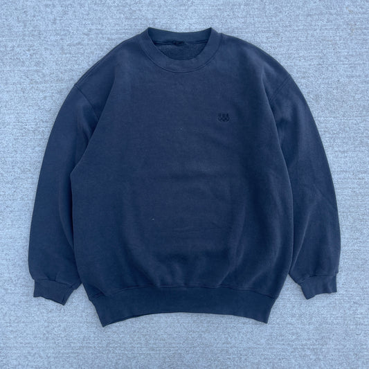 1990s Faded Black Olympic Crewneck [L/XL]
