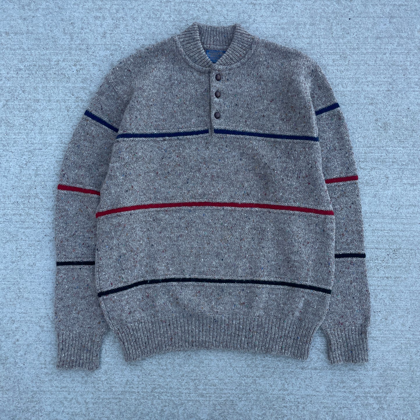 1970s Pendleton Henley Wool Sweater [XL]