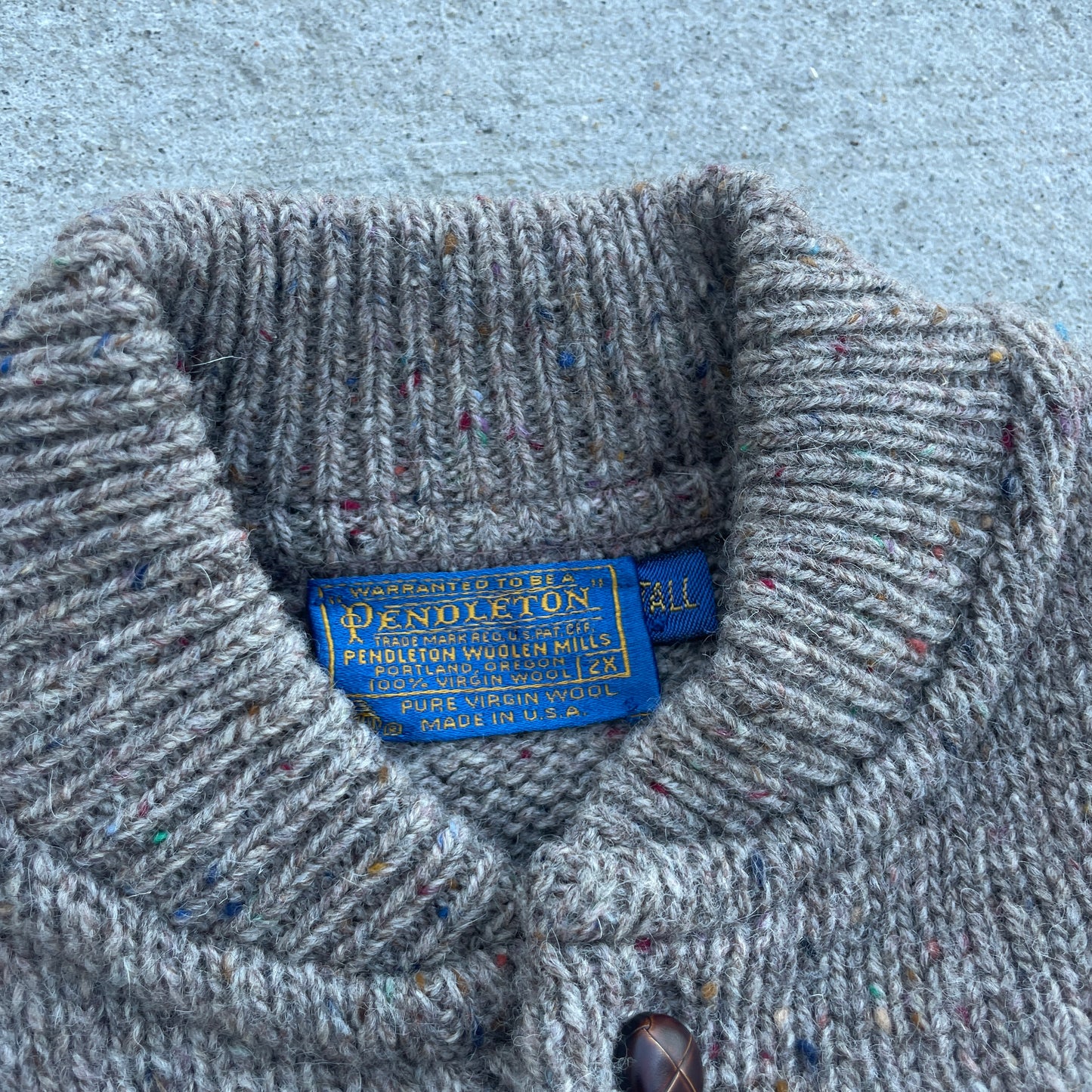 1970s Pendleton Henley Wool Sweater [XL]