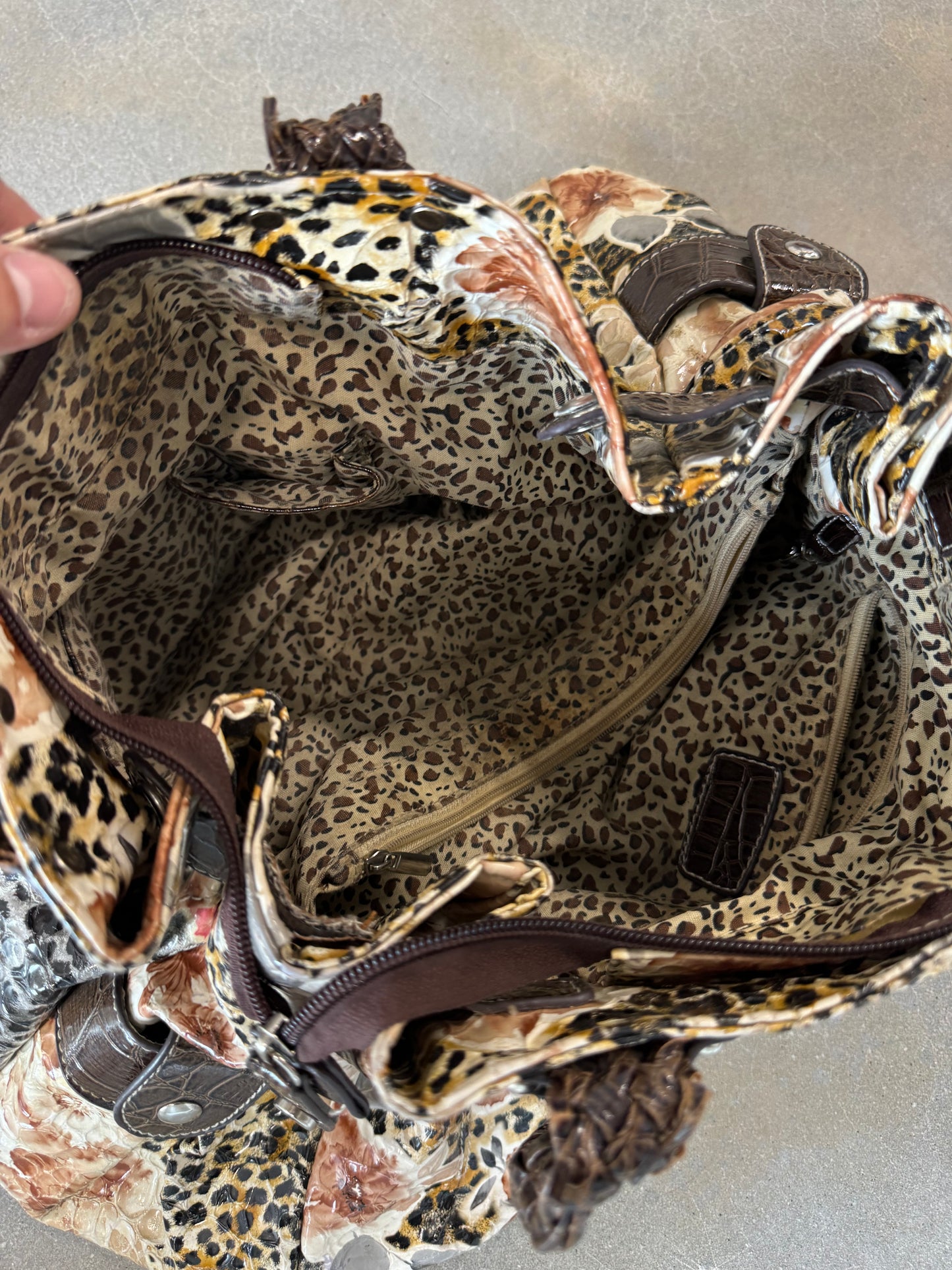 Vintage Y2K Bedazzled Cross Multi-Animal Print Purse [OS]