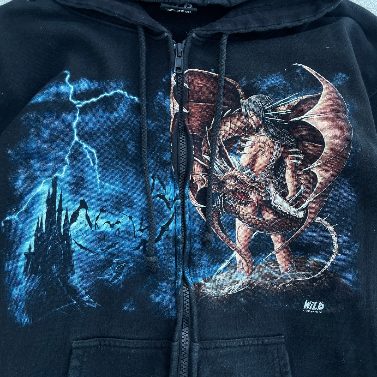 Y2K Dragon Zip-Up Jacket