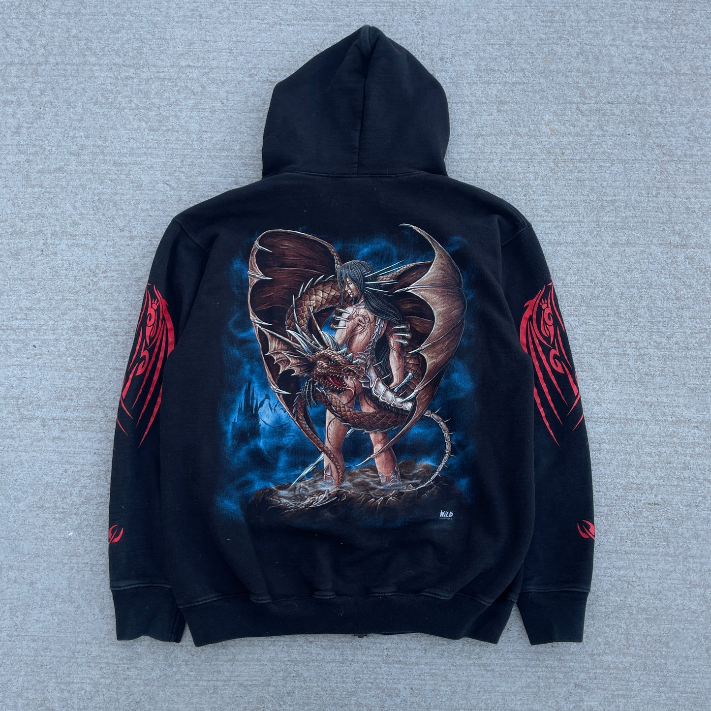 Y2K Dragon Zip-Up Jacket