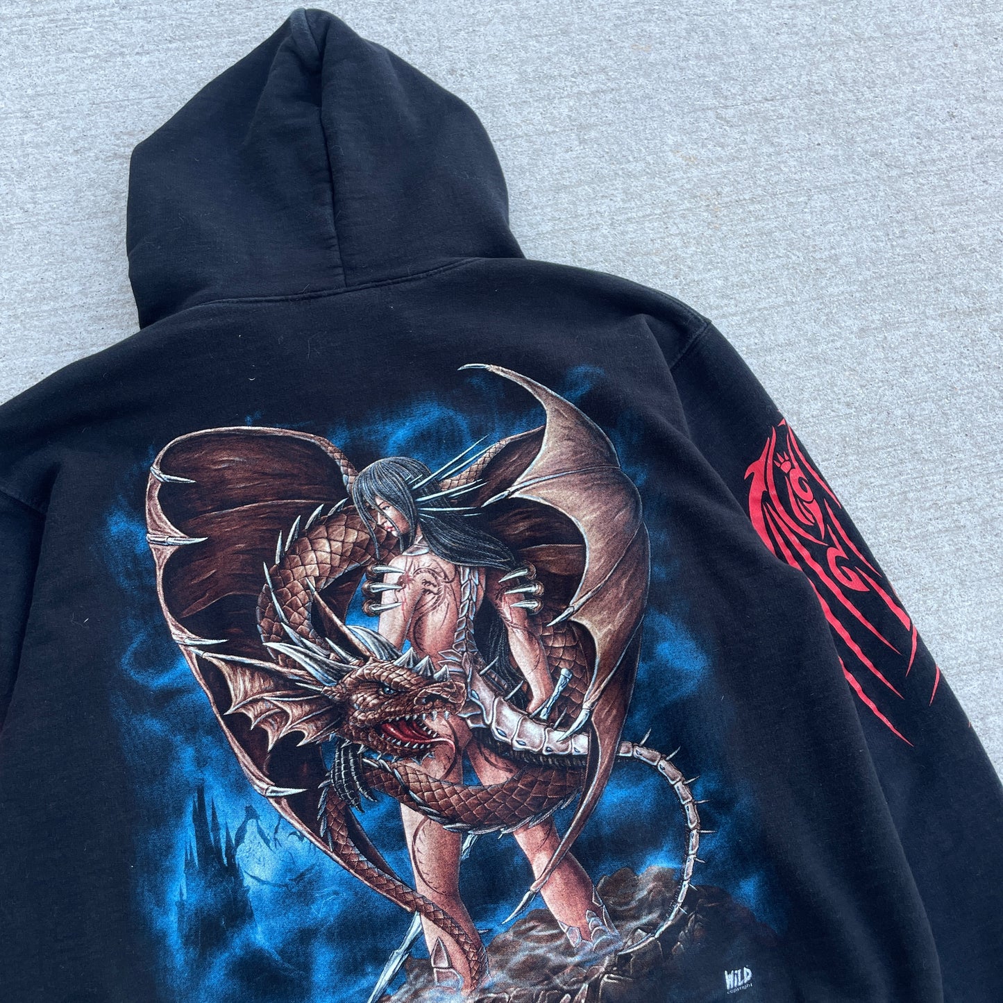 Y2K Dragon Zip-Up Jacket