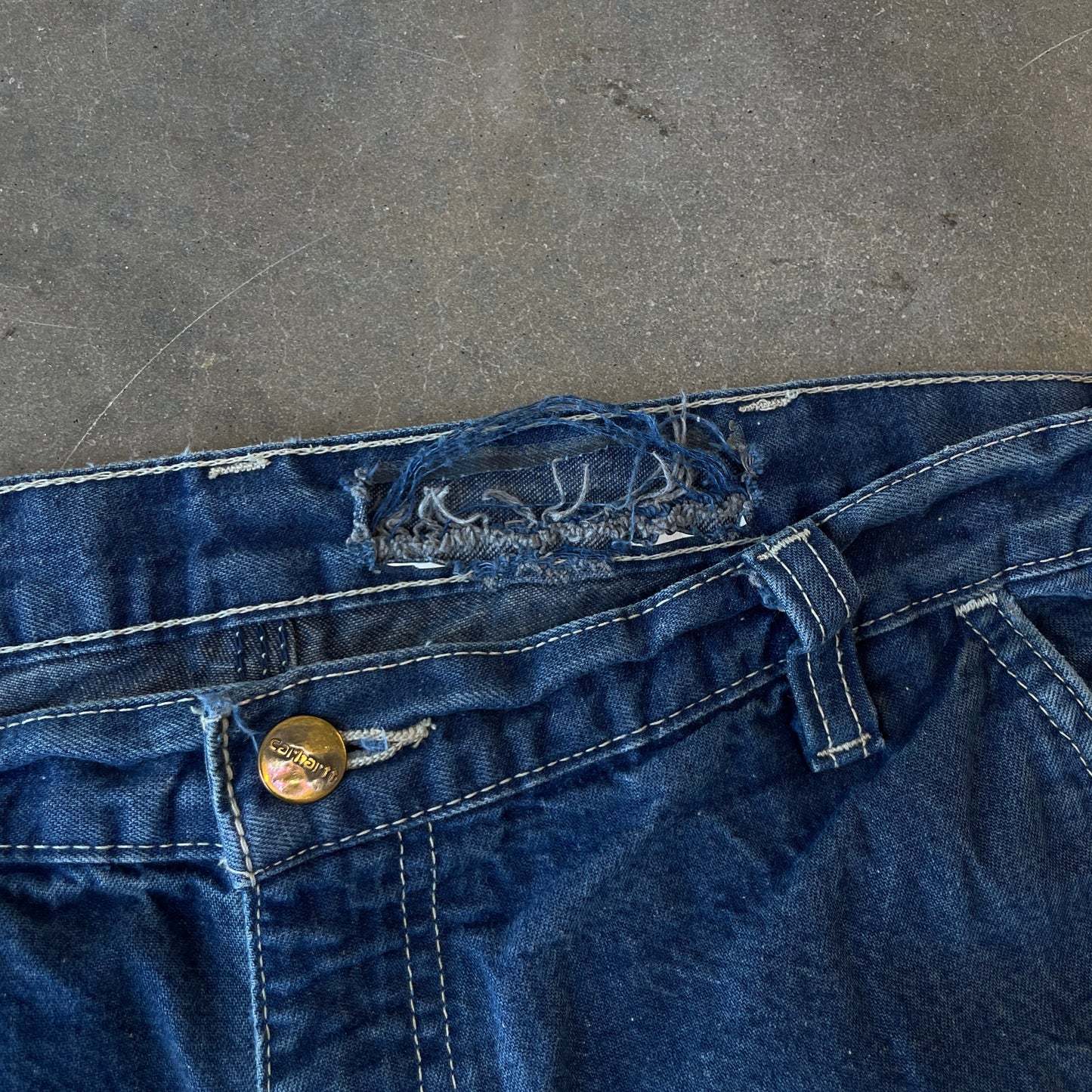 1990s Distressed Carhartt Fire Resistant Denim [34x34]