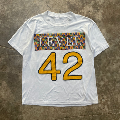 1987 Level 42 Band T-Shirt Acid