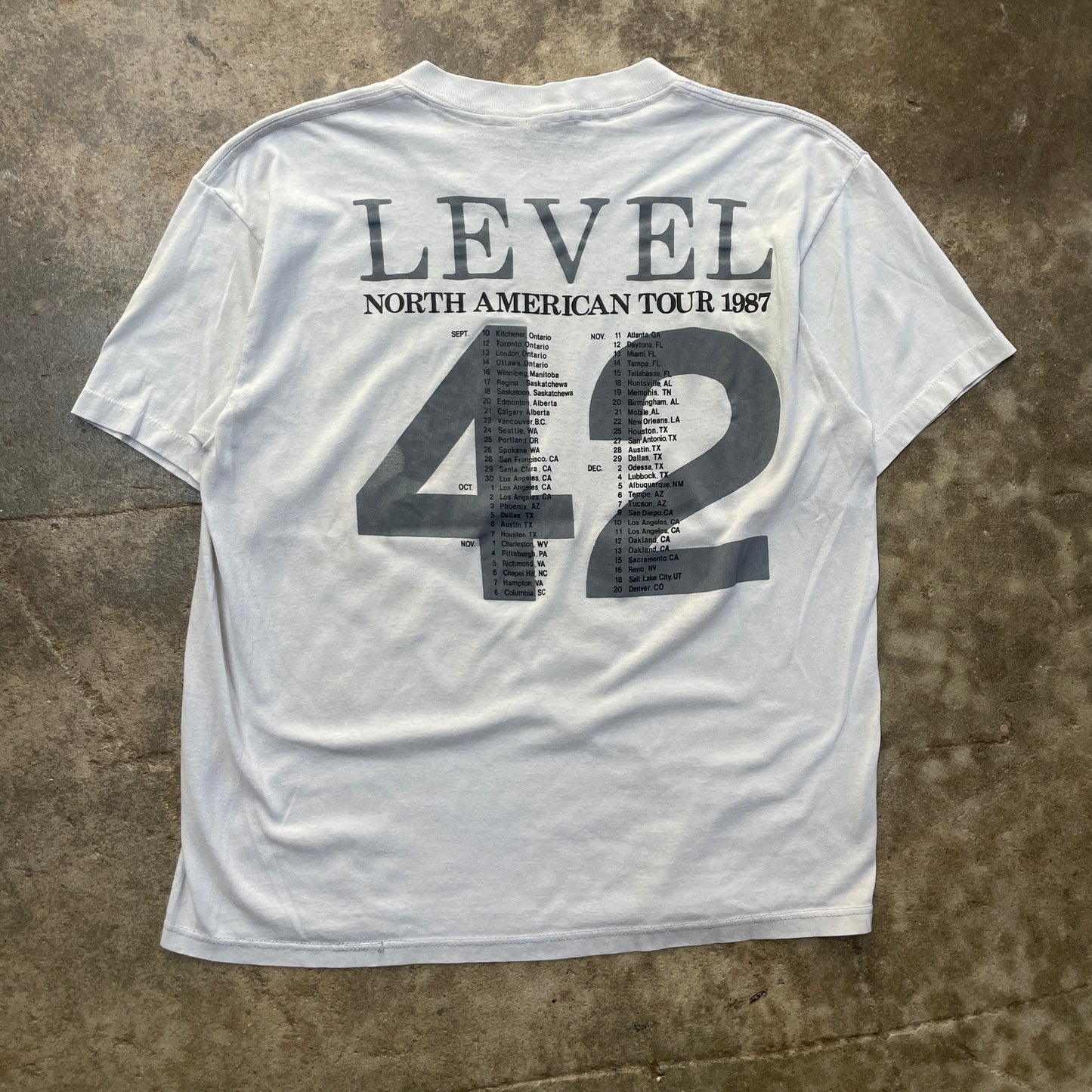 1987 Level 42 Band T-Shirt Acid