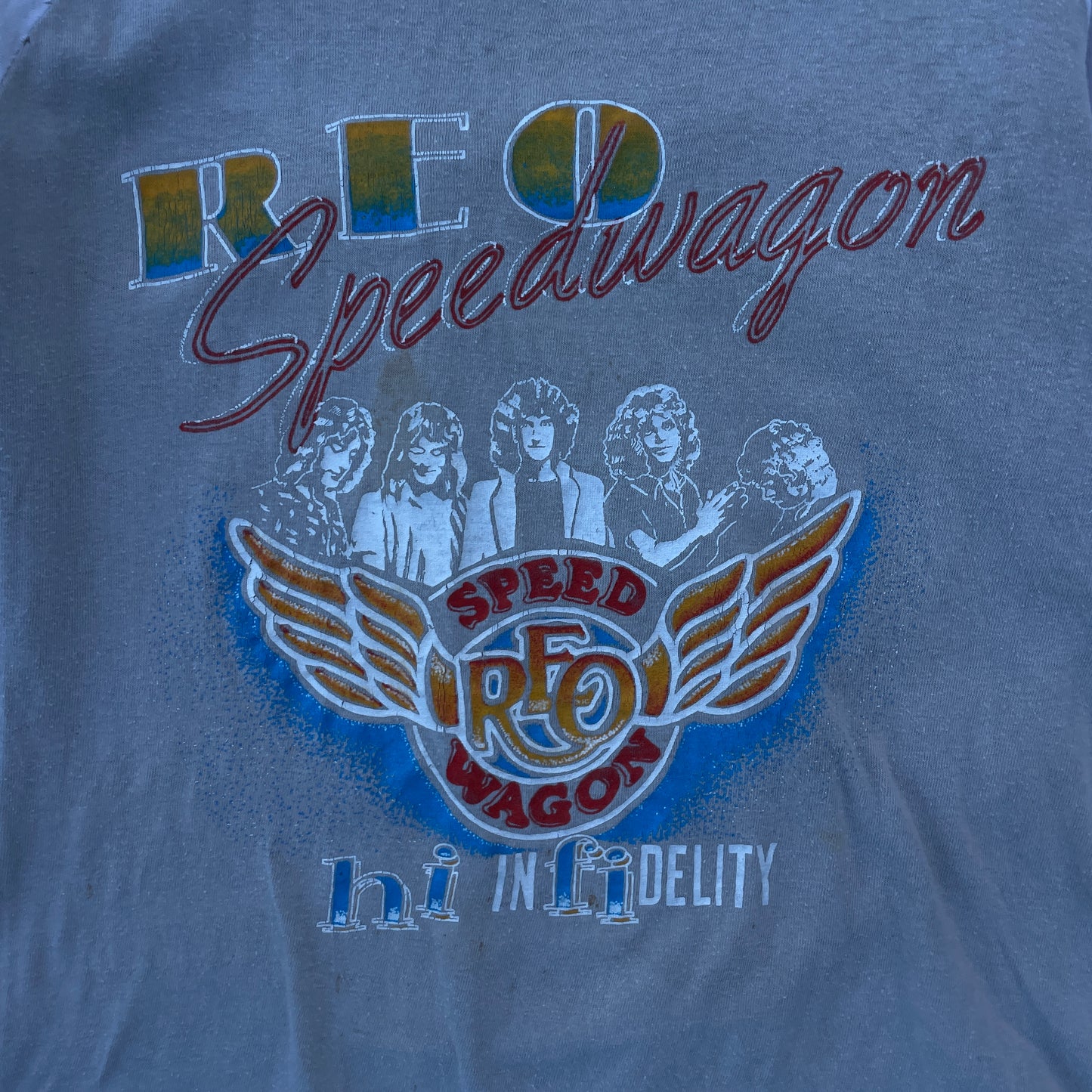 1980s Faded REO Speedwagon Infidelity Raglan Shirt [M/L]