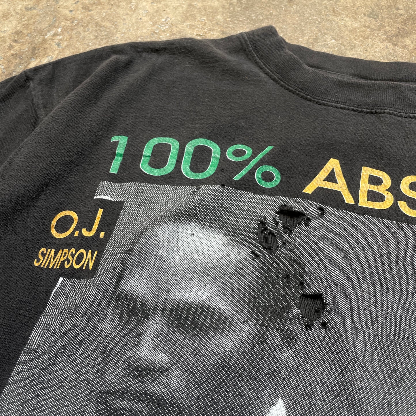 1990s OJ Simpson 100% Absolutely Not Guilty T-Shirt