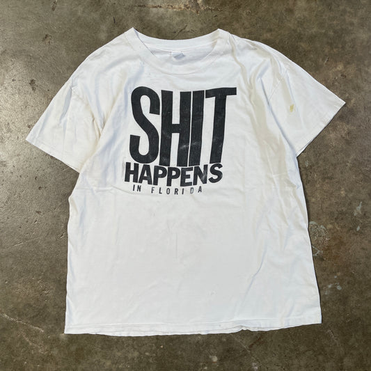 1990s Shit Happens In Florida T-Shirt