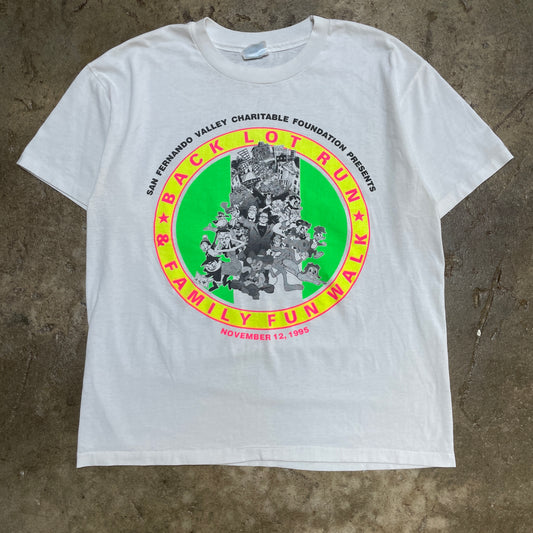 1995 Hollywood Run Cartoon T-Shirt