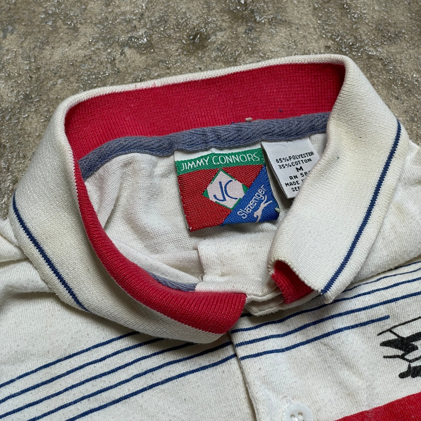 1980s Tennis Polo Wrap Around Graphic Shirt