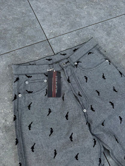Dislocation by Toshiyuki Fuchigami Japanese Brand Gun All Over Print Jeans [30]