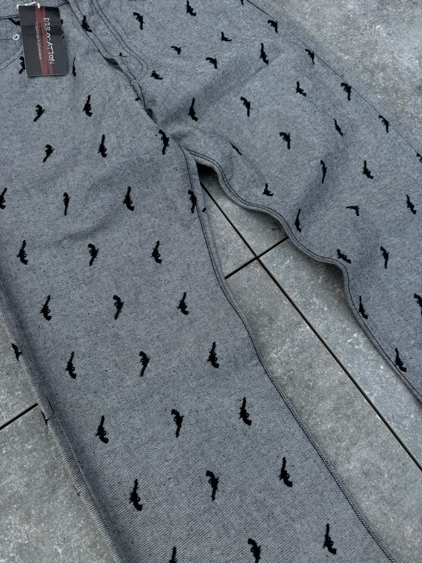 Dislocation by Toshiyuki Fuchigami Japanese Brand Gun All Over Print Jeans [30]