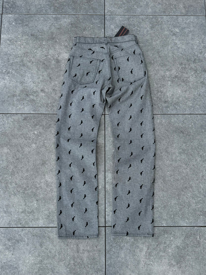 Dislocation by Toshiyuki Fuchigami Japanese Brand Gun All Over Print Jeans [30]
