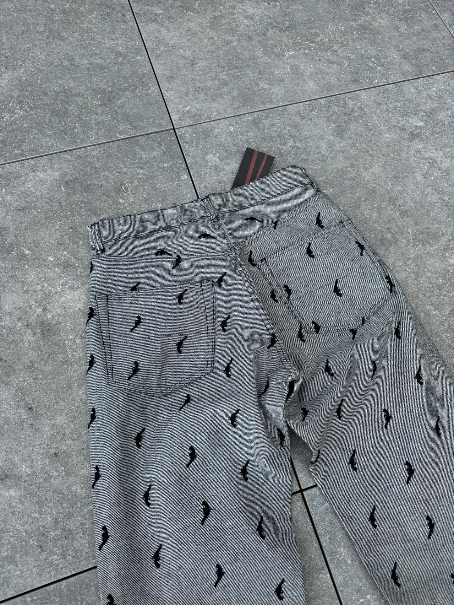 Dislocation by Toshiyuki Fuchigami Japanese Brand Gun All Over Print Jeans [30]