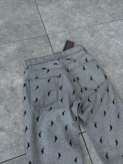 Dislocation by Toshiyuki Fuchigami Japanese Brand Gun All Over Print Jeans [30]