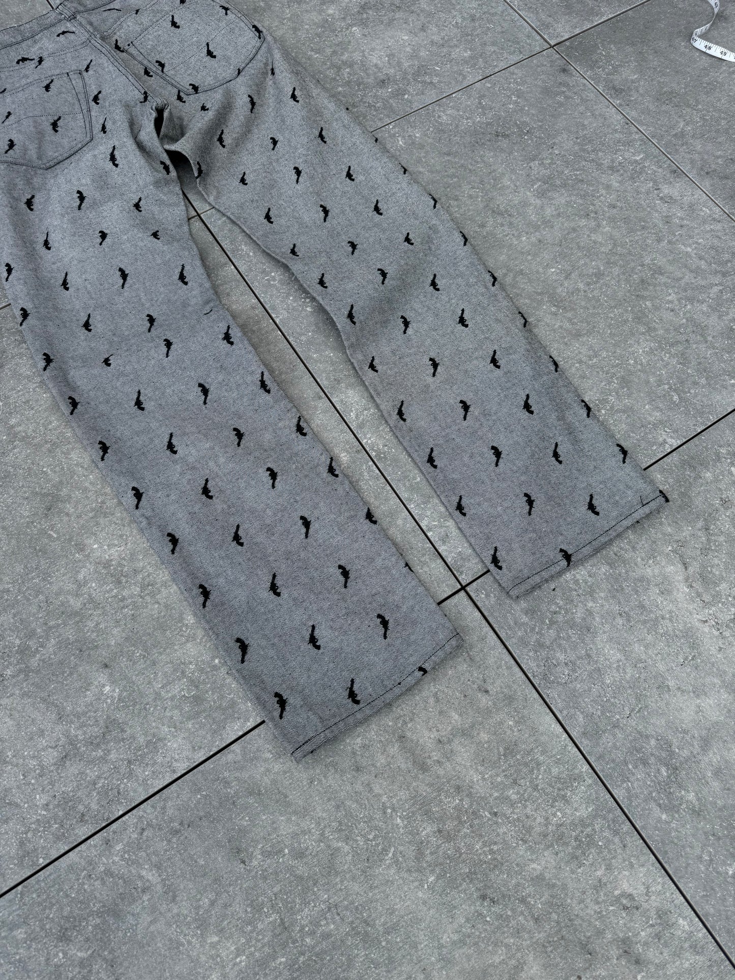 Dislocation by Toshiyuki Fuchigami Japanese Brand Gun All Over Print Jeans [30]