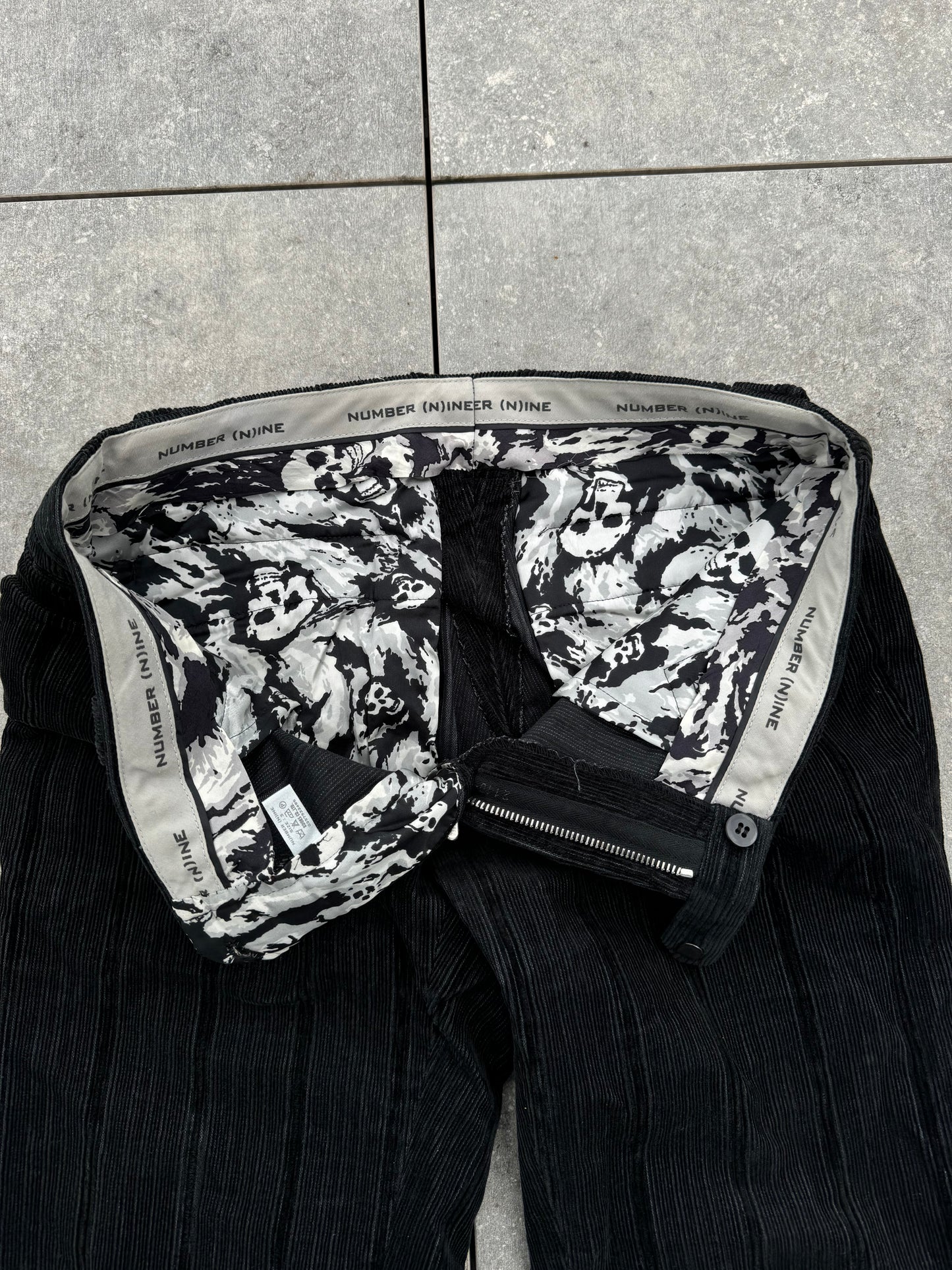 Number (N)ine Corduroy Pants w/ Skull Lining RiRi Zipper [30]