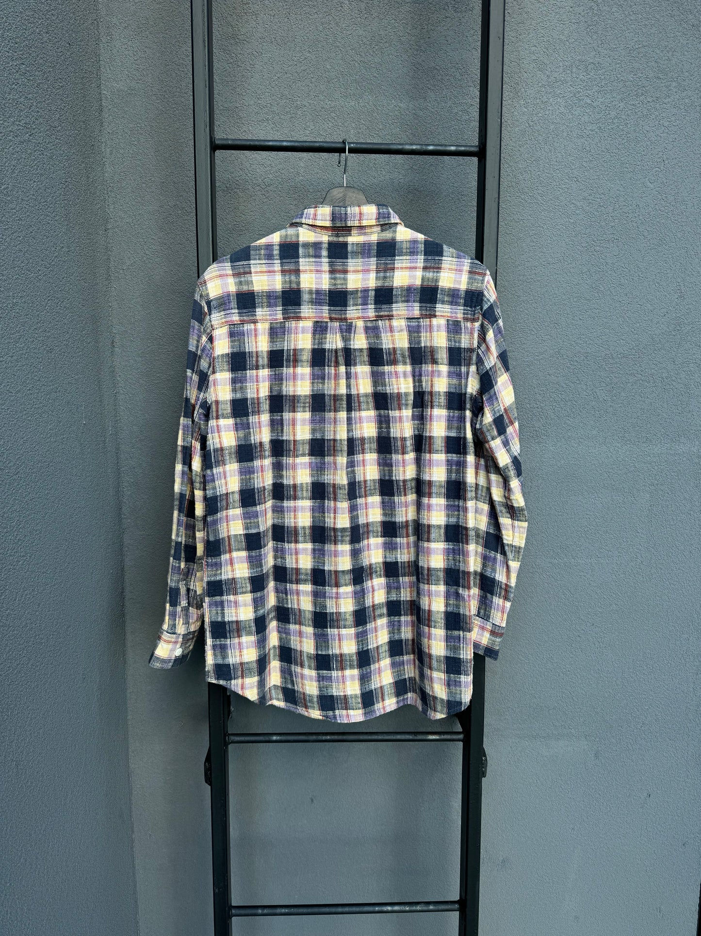 Ne-Net Cat Paw Flannel Button-Up Shirt [L]