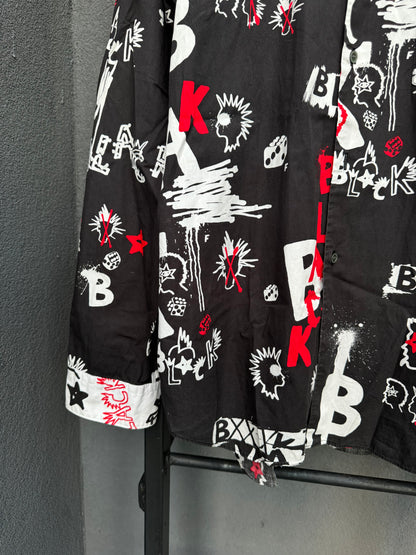 Comme Des Garcons Black Button-Up Shirt [XL]