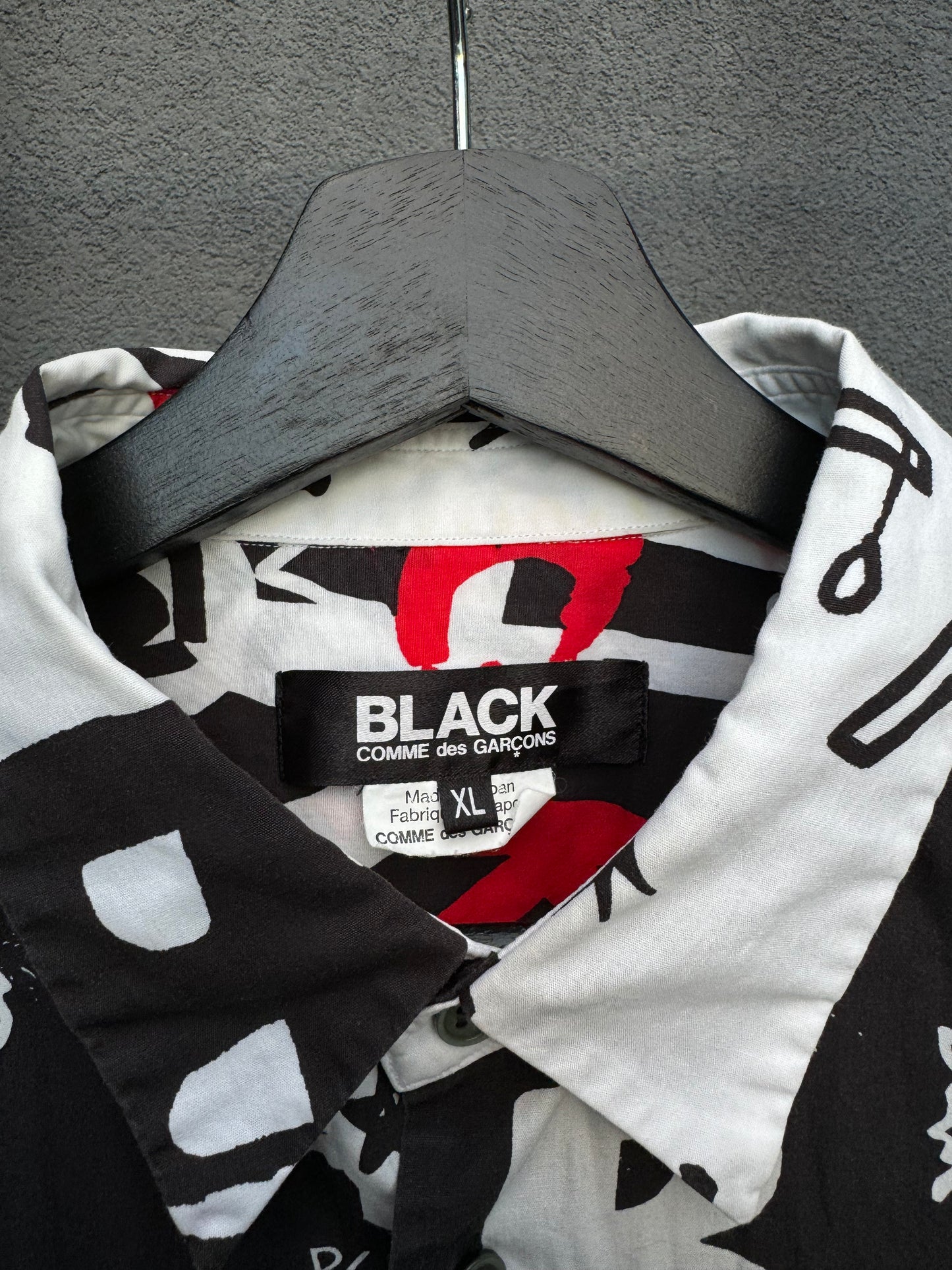 Comme Des Garcons Black Button-Up Shirt [XL]