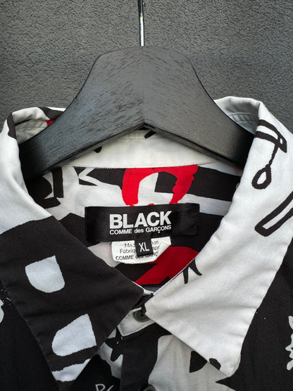 Comme Des Garcons Black Button-Up Shirt [XL]