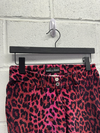 Y2K 2000s Mariella Burani Pink Cheetah Print Flares [28"]
