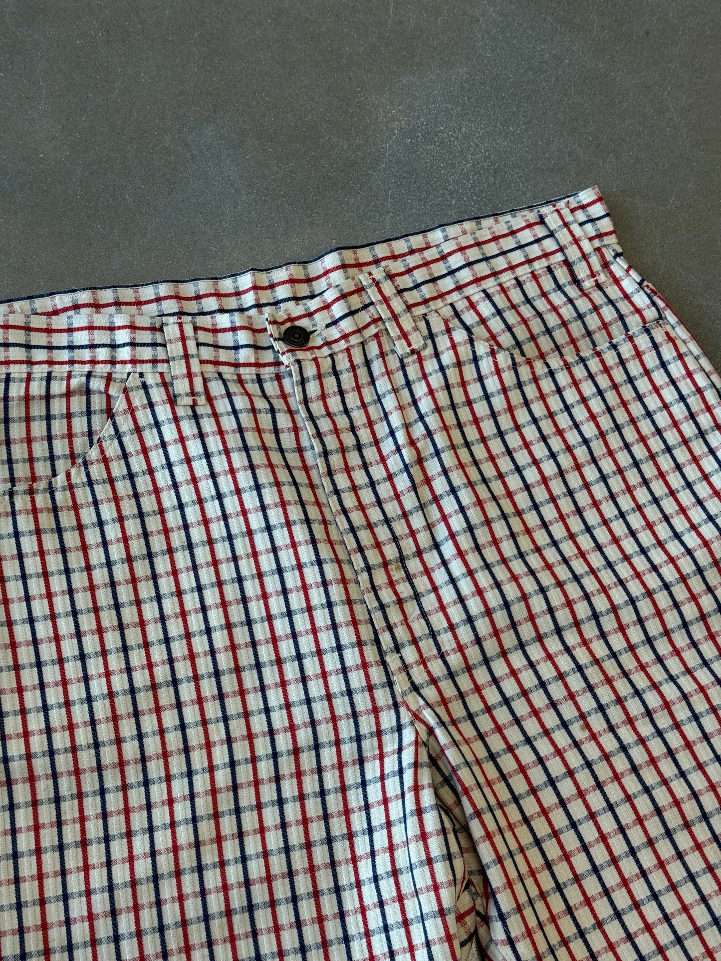 Vintage 1970s Levi's Big E Plaid Shorts [36]