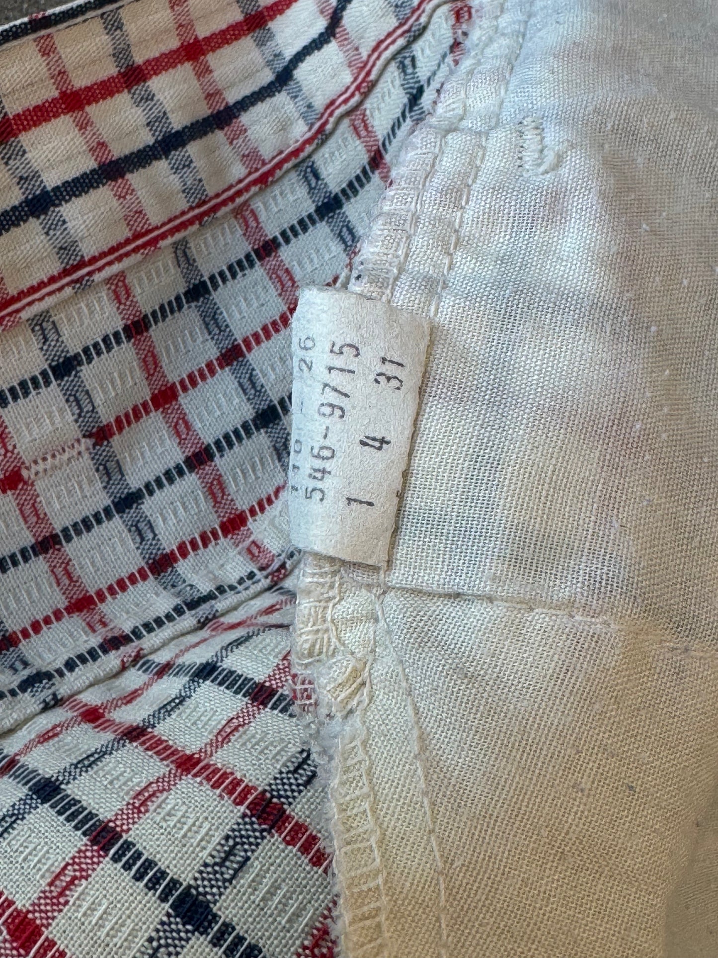 Vintage 1970s Levi's Big E Plaid Shorts [36]