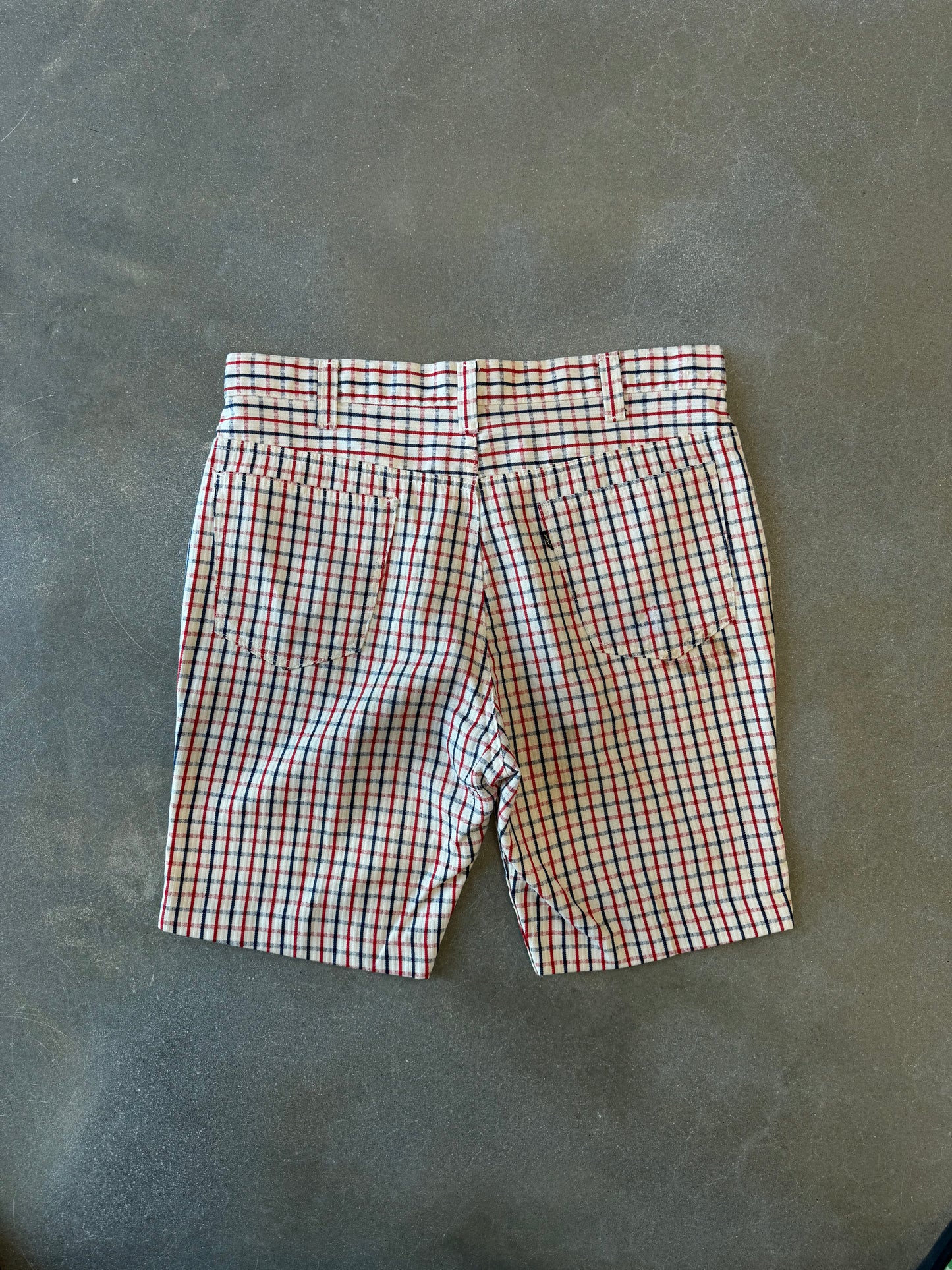 Vintage 1970s Levi's Big E Plaid Shorts [36]