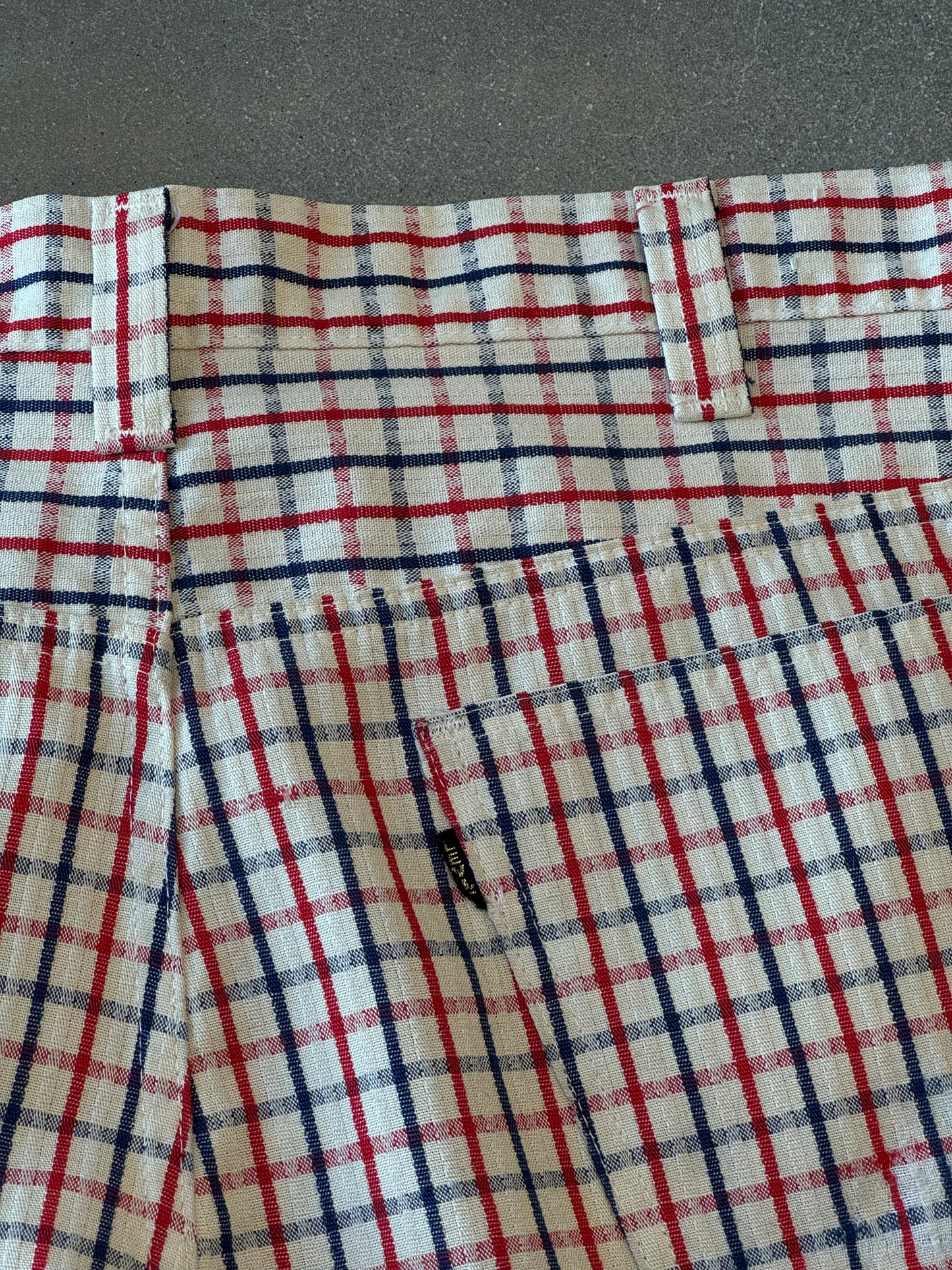 Vintage 1970s Levi's Big E Plaid Shorts [36]