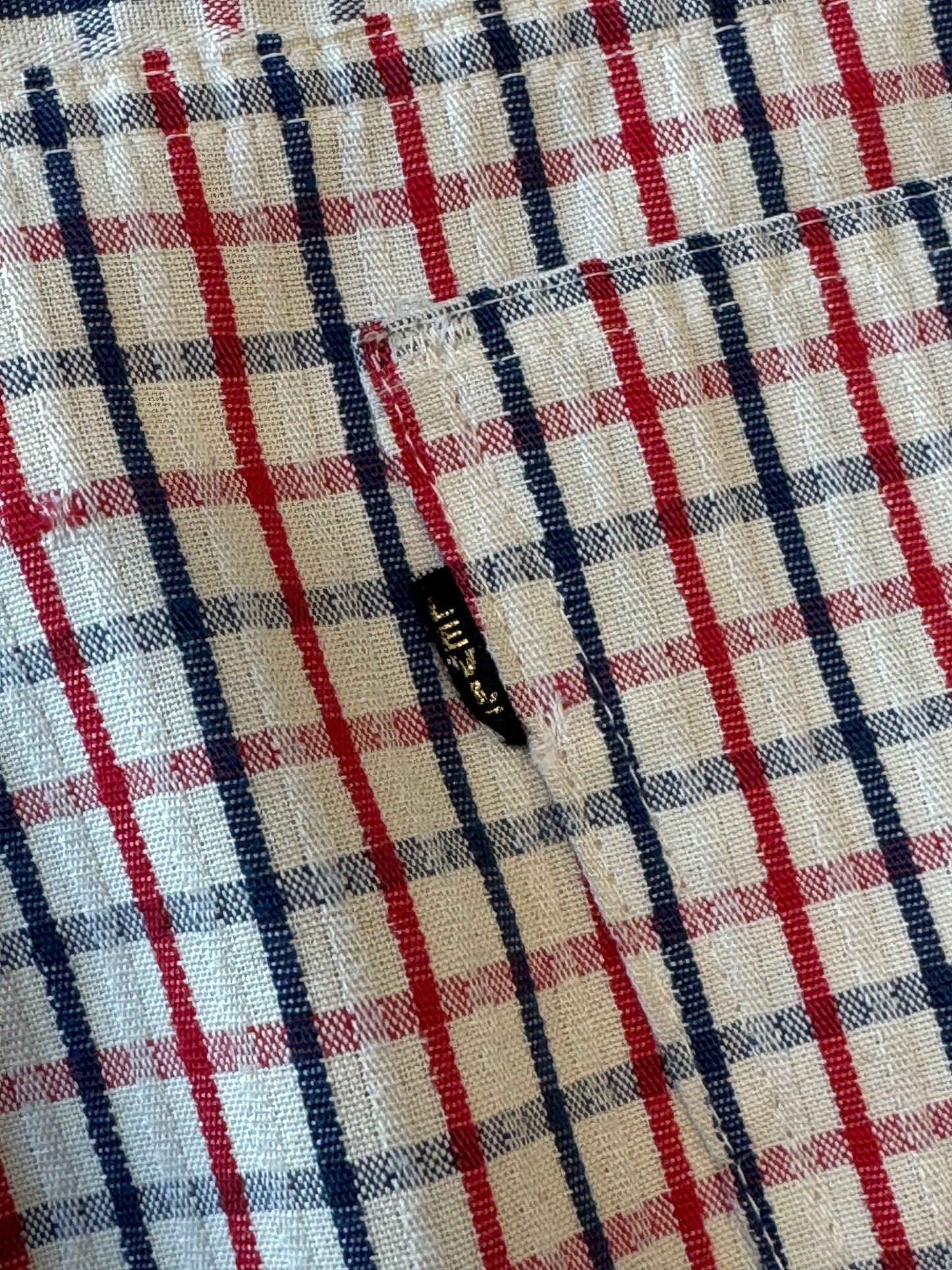 Vintage 1970s Levi's Big E Plaid Shorts [36]