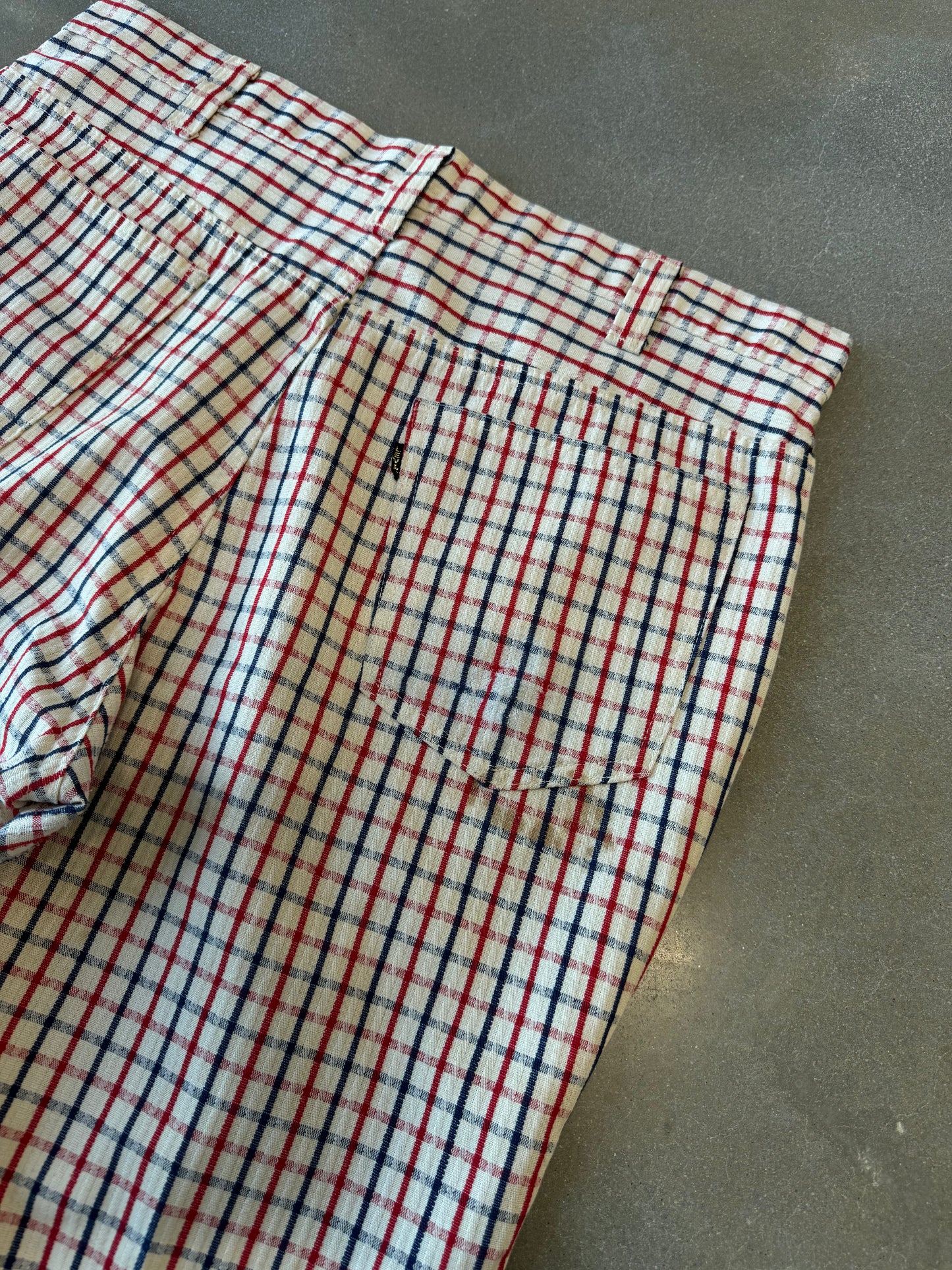 Vintage 1970s Levi's Big E Plaid Shorts [36]