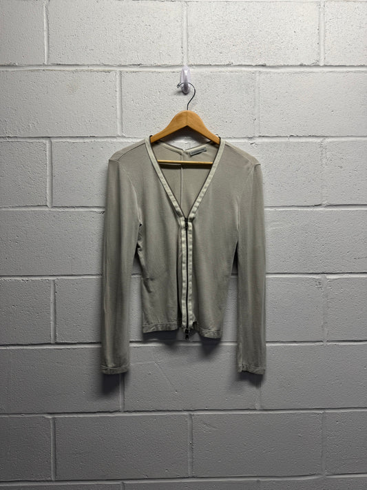 Y2K 2000s Atos Lombardini Full Zipper Longsleeve Top [M]