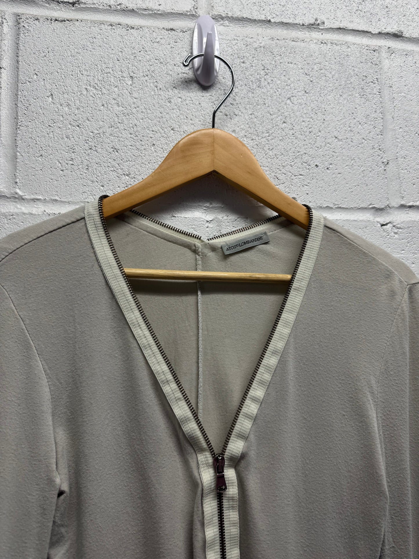 Y2K 2000s Atos Lombardini Full Zipper Longsleeve Top [M]
