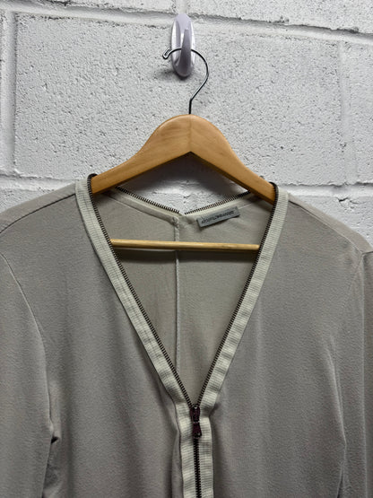 Y2K 2000s Atos Lombardini Full Zipper Longsleeve Top [M]