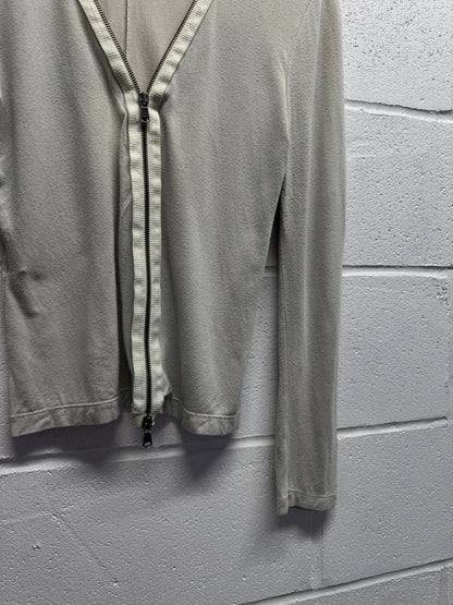 Y2K 2000s Atos Lombardini Full Zipper Longsleeve Top [M]