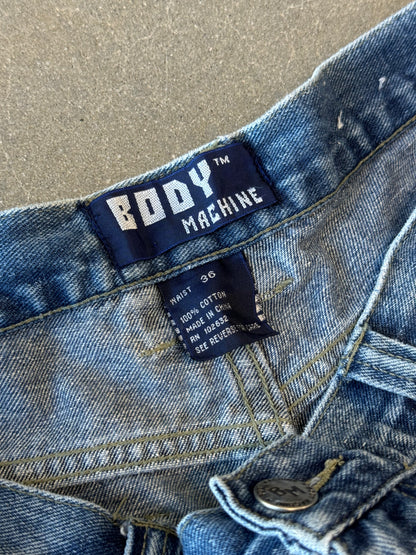 Vintage Y2K Body Machine Baggy Cargo Shorts [36]