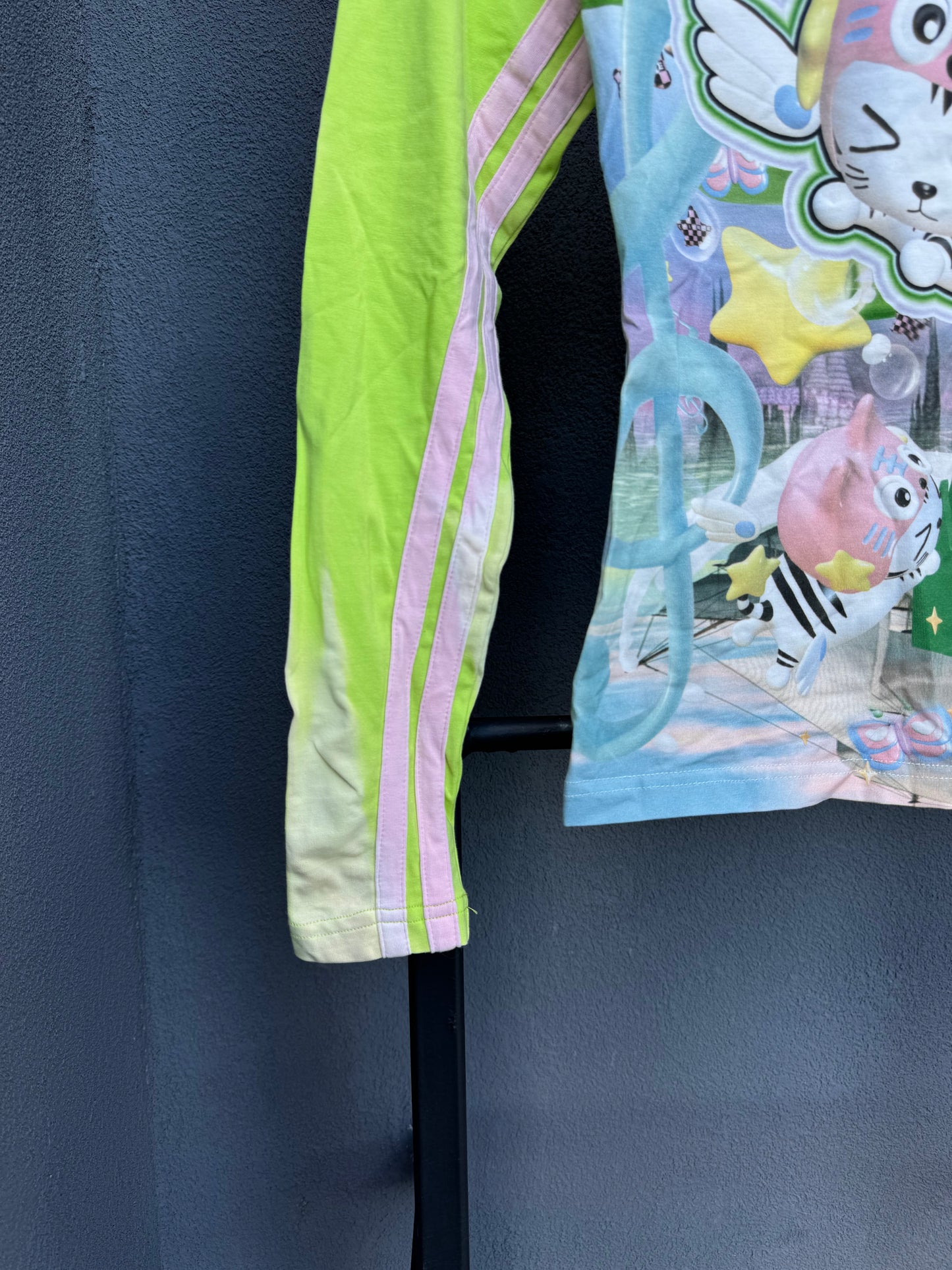 Japanese Brand Cyber Y2K All Over Print Longsleeve [S/M]