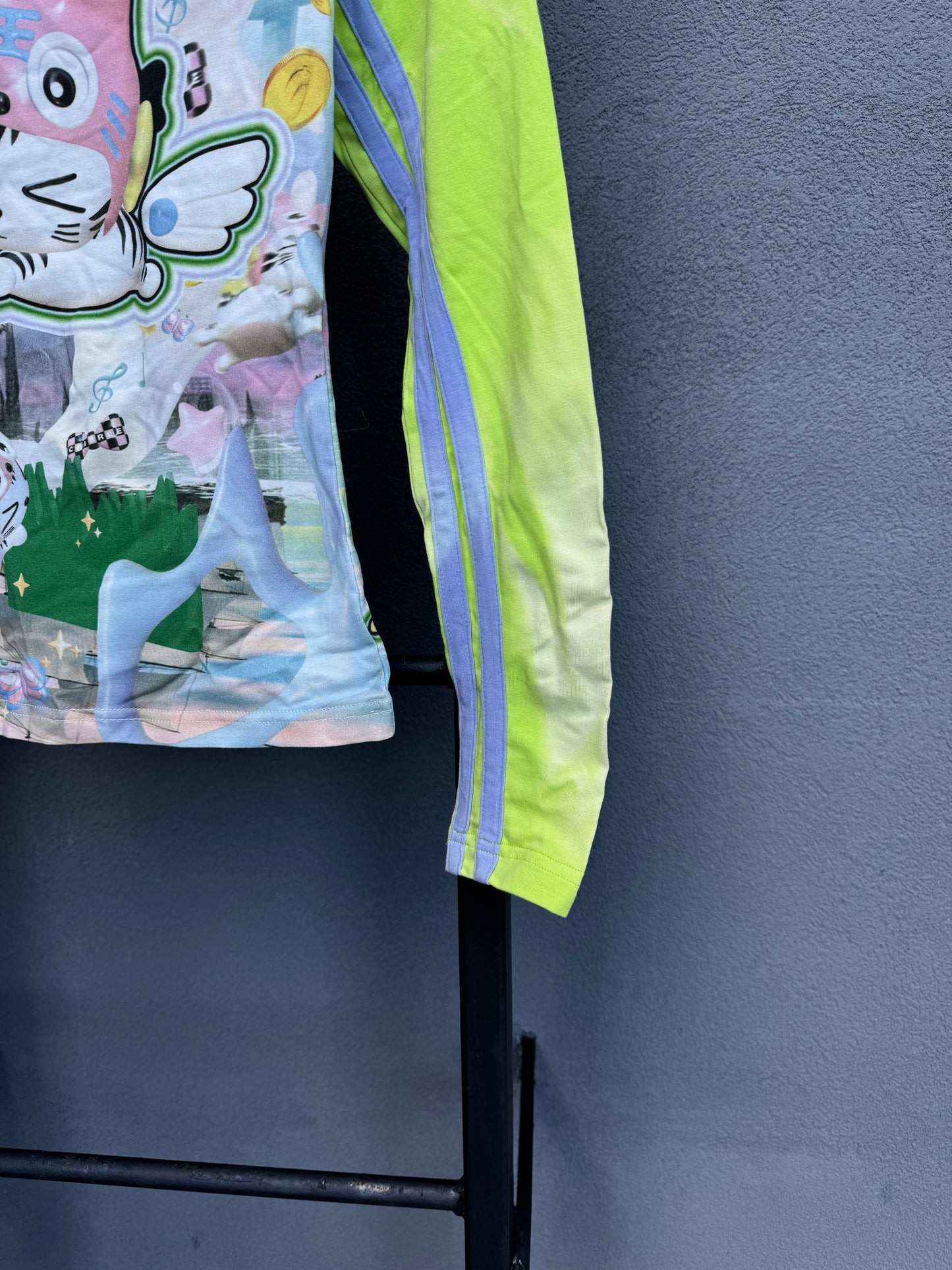 Japanese Brand Cyber Y2K All Over Print Longsleeve [S/M]