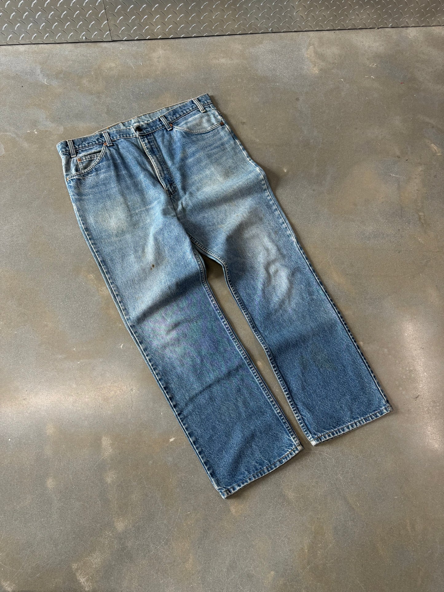 Vintage 1980s Orange Tab Levis 517 Flared Jeans [38x32]