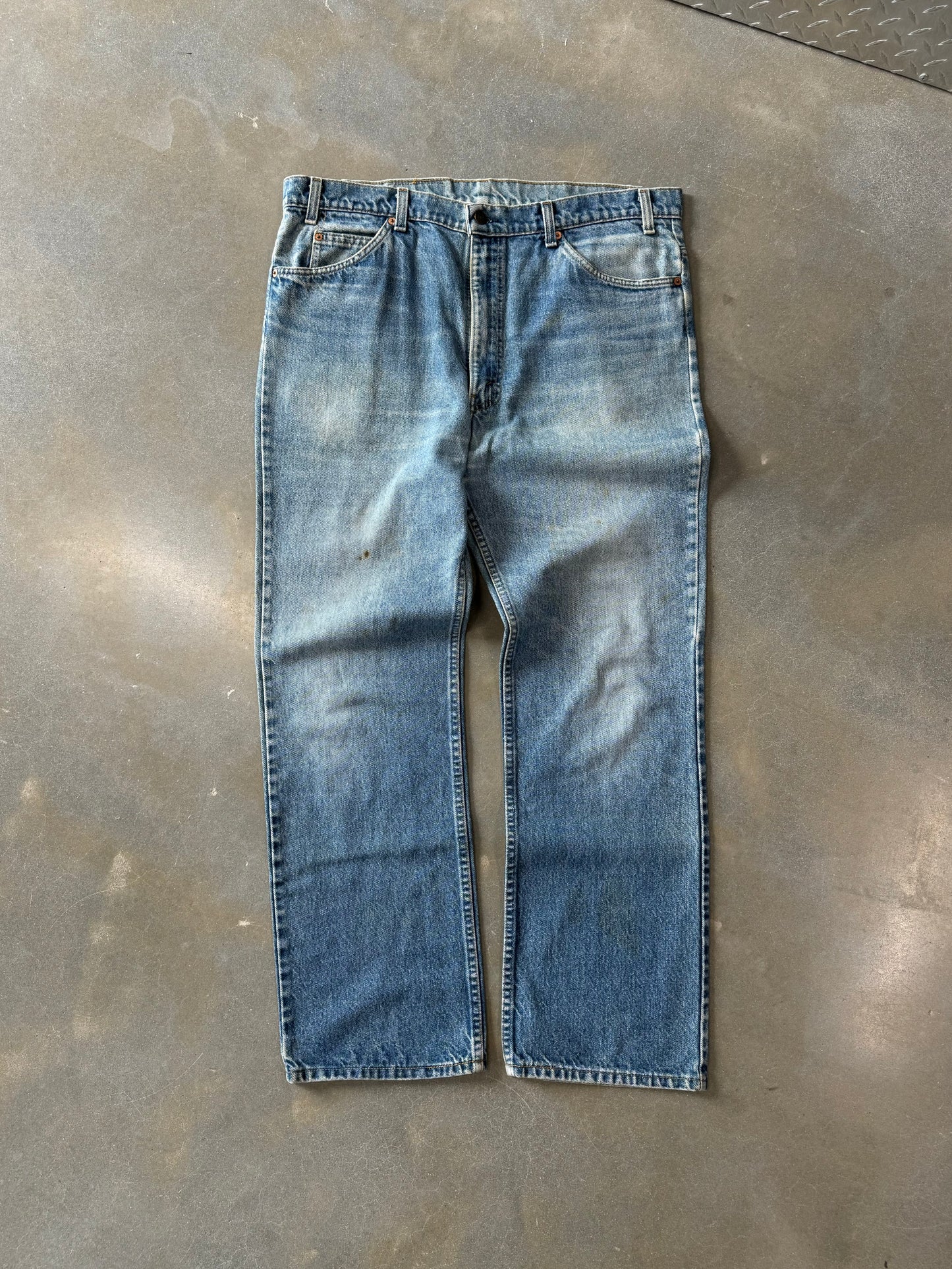Vintage 1980s Orange Tab Levis 517 Flared Jeans [38x32]